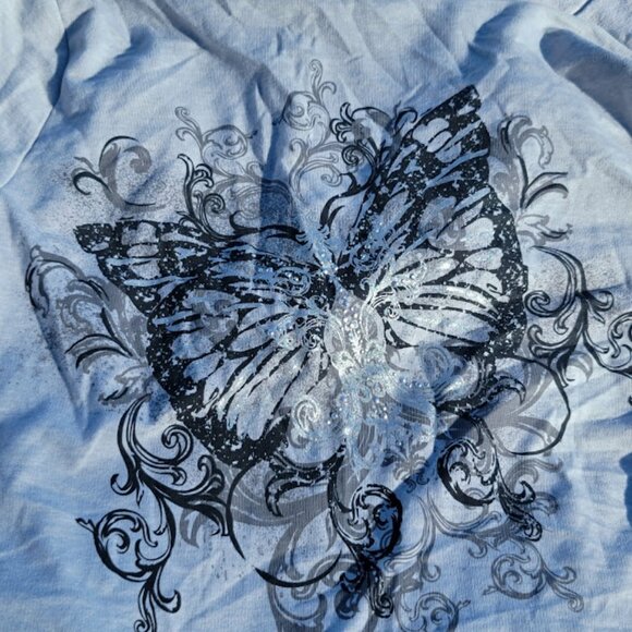 French Laundry XL zip up hoodie with butterfly - Picture 2 of 12